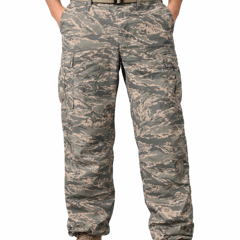 Tactical Cargo Pants in Olive Green and Tan Camo